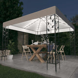 Gazebo with LED String Lights 3x3 m White 3070311