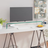 TV Stand/Monitor Riser Glass Clear 100x30x13 cm 244131
