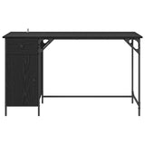 Computer Desk Black Oak 131 x 48 x 75 cm Engineered Wood 882834