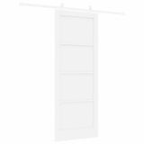 Sliding Door White 83 x 211 cm Solid Pine Wood 3333591