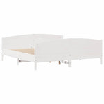 Bed Frame without Mattress White 180x200 cm Super King Solid Wood Pine 3301780