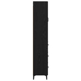 Highboard Black Oak 69.5 x 34 x 180 cm Engineered Wood 3416243