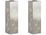 Solar LED Pathway Light 2 pcs Silver Stainless Steel 879776