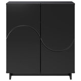 Sideboard Black 67 x 34.5 x 75 cm Engineered Wood 8011532