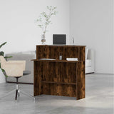 Reception Desk Smoked Oak 100x50x103.5 cm Engineered Wood 859028