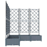 Garden Planter 5 pcs LiGht Grey 120 x 120 x 125.5 cm Plastic 42002888