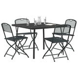 Outdoor Furniture Set Folding 5 pcs Anthracite Iron and Steel 3422895