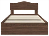Bed Frame with Headboard Brown Oak 100 x 200 cm Engineered Wood 3413235