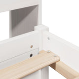 Bookcase Bed without Mattress White 120x200cm Solid Wood Pine 3322470