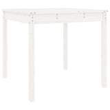 Garden Table White 82.5x82.5x76 cm Solid Wood Pine 823963