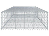 Gabion Basket with Cover 300x100x50 cm Galvanised Iron 3295180