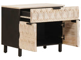 Bedside Cabinet White 50 x 33 x 60 cm Solid Mango Wood 4017875