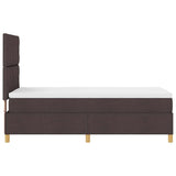 Box Spring Bed with Headboard Dark brown 90 x 200 cm Fabric 3339668