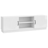 TV Cabinet High Gloss White 150 x 31 x 47 cm Engineered Wood 895379