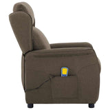 Massage Chair with Cushion Taupe 93.5 x 67.5 x 101.5 cm Fabric 348357