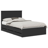 Bed Frame with Drawer Black 120 x 190 cm Engineer Wood 3411139