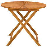 Folding Garden Table Natural 90 x 75 cm Solid Acacia Wood 42024980