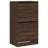 Shoe Cabinet with 2 Flip-Drawers Brown Oak 60x42x108 cm 3214391