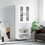 Highboard White 69.5x34x180 cm Engineered Wood 3198697