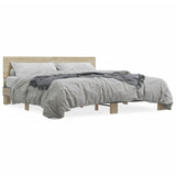 Bed Frame without Mattress Sonoma Oak 200x200 cm 3280173