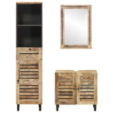 Bathroom Cabinet Set 3 pcs Natural Solid Mango Wood 3310166