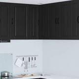 Wall Corner Cabinet PORTO Black 57 x 57 x 80 cm Engineered Wood 885426