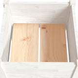 Garden Planters 2 pcs White 40x40x70 cm Solid Pinewood 810792