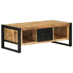 ZNTS Coffee Table 90x50x36 cm Solid Rough Wood Mango 4013555