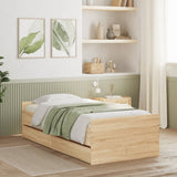 Bed Frame Sonoma oak Engineered wood Single Bed Frame 3207380