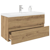 Sink Cabinet with Built-in Basin and Faucet Artisan Oak 3328936