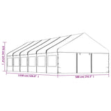 Gazebo with Roof White 13.38x5.88x3.75 m Polyethylene 3155498