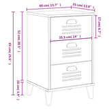 Bedside Cabinet "VIKEN" Black Engineered Wood 374912