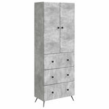 Cabinet Set 2 pcs Concrete Grey 66 x 34.5 x 90 cm 3416883