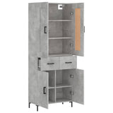 Highboard Concrete Grey 69,5x34x180 cm Engineered Wood 3199877