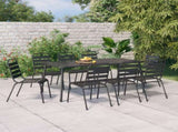 Garden Dining Set Anthracite Steel Medium Stackable 3187994