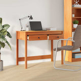 Desk with Drawer Max Brown 100 x 50 x 78 cm Solid Pine Wood 870015