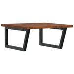 Basin Shelf Wall Mounted Steel and Solid Wood Oak 3302487
