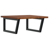 Basin Shelf Wall Mounted Steel and Solid Wood Oak 3302487