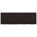 Table Top Dark Brown 120x40x cm Treated Solid Wood Oak 3156435