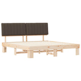 Bed Frame with Upholstered Headboard Taupe 180 x 200 cm 3398102