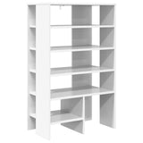 Shoe Cabinet with Shelf 2 pcs White Engineered Wood 8000380