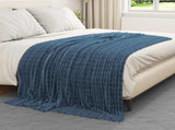 Throw Blankets 6 pcs Navy Blue 200 x 150 cm Fleece 42016958