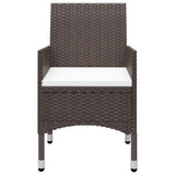 Garden Dining Set Brown with cream cushions 3095895