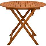 Folding Garden Table Brown 90 x 75 cm Solid Eucalyptus Wood 42032421