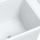 Sink Washbasin for Wall Mounting White 50x35x24 cm Resin 4002794