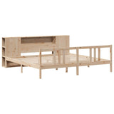 Bookcase Bed without Mattress 200x200cm Solid Wood Pine 3322289