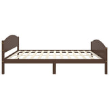 Bed Frame without Mattress Dark Brown Solid Pine Wood 160x200cm 322045
