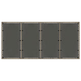 Garden Table Grey PE rattan, powder-coated steel, tempered glass 365594
