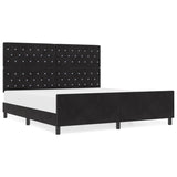 ZNTS Bed Frame Black 180x200 cm Velvet 3344893