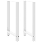 ZNTS Coffee Table Legs White 2 pcs 60x cm Steel 4013345